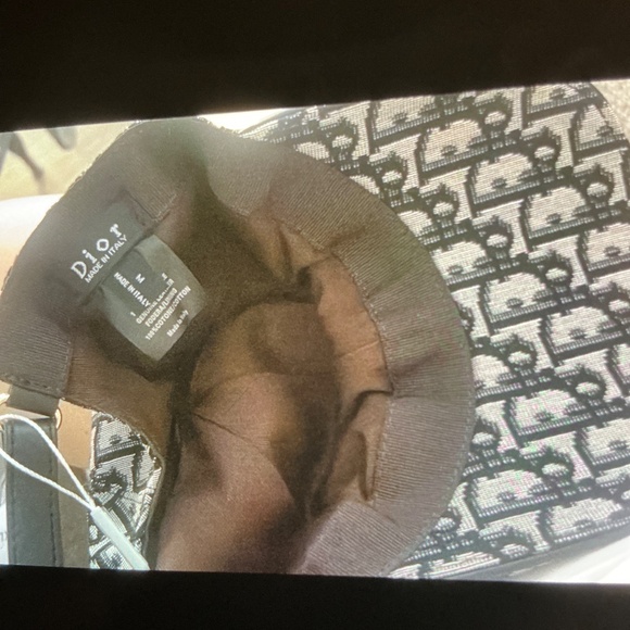 Christian Dior hat, leather/canvas trim size medium adjustable - Picture 6 of 6